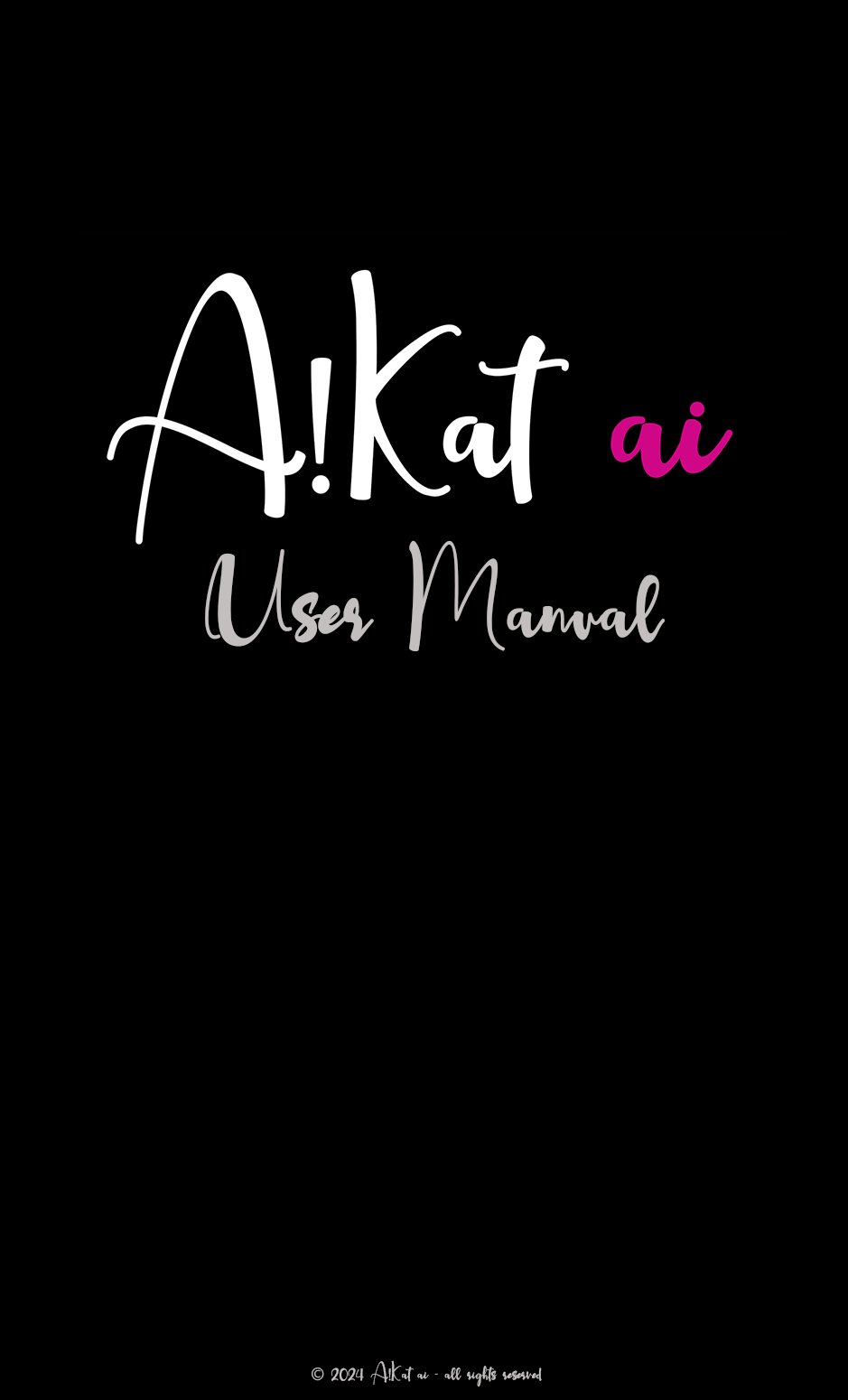 A!Kat User Manual Cover